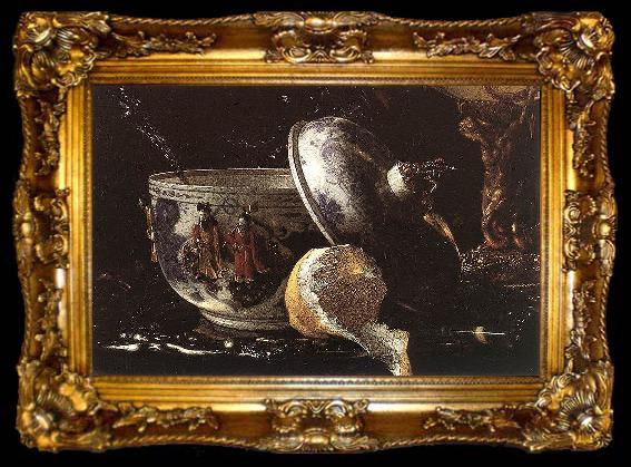 framed  Willem Kalf with a Nautilus Cup, ta009-2